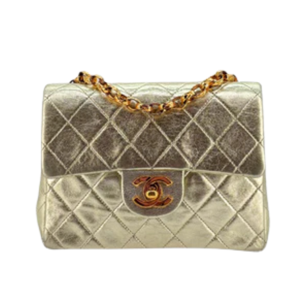 Load image into Gallery viewer, CHANEL Vintage Light Gold Lambskin Timeless Square Flap Bag
