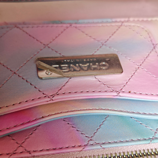 Load image into Gallery viewer, CHANEL Pink PVC &amp; Multicolor  Patent Leather CC Vanity Case
