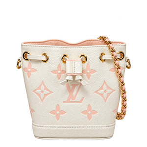 LOUIS VUITTON Nano Noé Bicolor Monogram Empreinte Leather