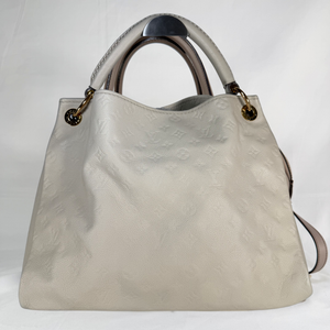 LOUIS VUITTON Monogram White Empreinte Artsy MM Hobo Bag