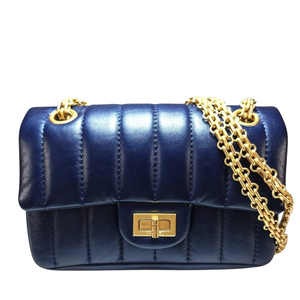 CHANEL ブラック　2.55　ダブルチェーンショルダーバッグ