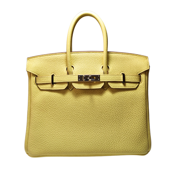 Load image into Gallery viewer, HERMES Birkin25 Jaune Poussin Togo Silver Y Stamp 2020
