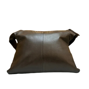 CHANEL Vintage Girl Dark Brown Leather Bag
