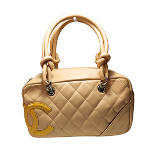 CHANEL カンボンライン ベージュ ミニハンドバッグ