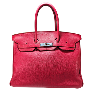 HERMES Birkin 35 Taurillon Leather Rouge Casaque Square O Stamp 2011