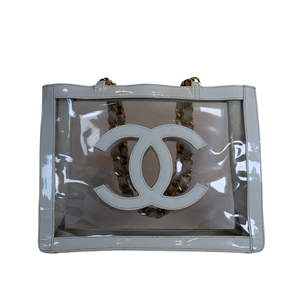 CHANEL Vintage CC Chain Tote PVC