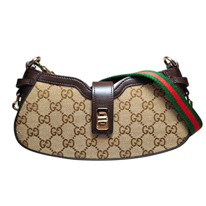 GUCCI GG Moon Side Canvas Shoulder Bag
