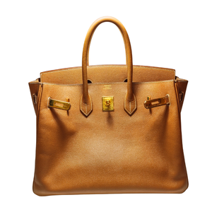 HERMES Birkin 35 Courchevel Gold Square G 2003