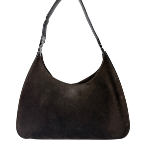 GUCCI  Brown Suede Moon  Shoulder Bag