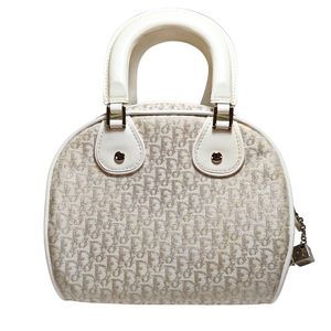 Dior Trotter Gambler Dice Bowler White Hand Bag 2004FW