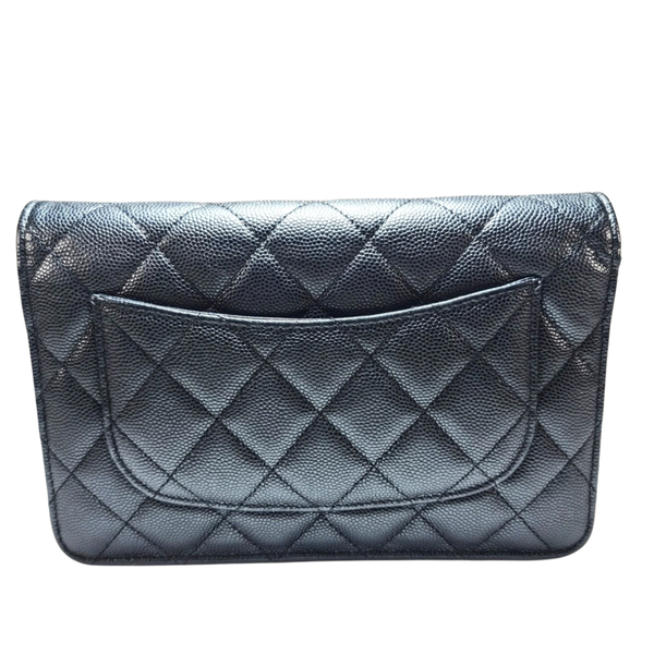 画像をギャラリービューアに読み込む, CHANEL キャビアスキン ポーカーチェーン ウォレットチェーン
