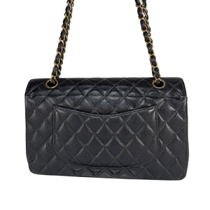 CHANEL Black Caviar Medium Classic Flap Bag