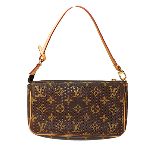 LOUIS VUITTON Perforated Pochette Accessories Monogram Canvas Fuchsia M95185