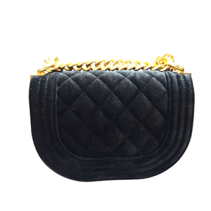 CHANEL Small Quilted Velvet Boy Messenger Bag crossbody bag