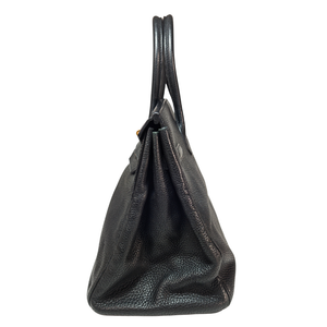 HERMES Birkin 35 Togo Leather Black Square O 2011