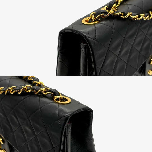 Load image into Gallery viewer, CHANEL Vintage Black Lambskin Maxi Classic Flap Bag
