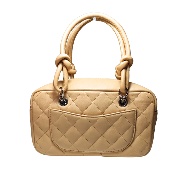画像をギャラリービューアに読み込む, CHANEL カンボンライン ベージュ ミニハンドバッグ
