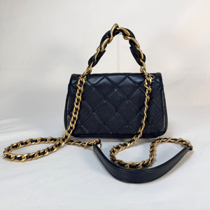 CHANEL Timeless Classic Top Handle Leather Hand Bag