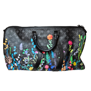 LOUIS VUITTON Eclipse Floral Keepall Bandouliere 50 Bag M45062