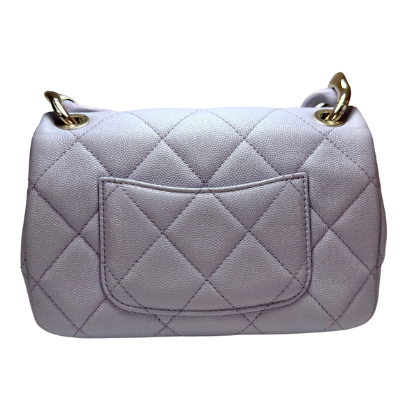 Load image into Gallery viewer, CHANEL Caviar Quilted Funky Match Mini Flap Light Purple
