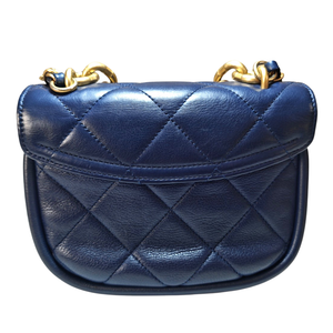 CHANEL Navy Quilted Chain Bag