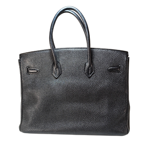 HERMES Birkin 35 Togo Leather Black Square K Stamp 2007