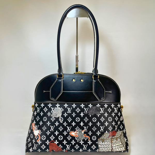 将图片加载到图库查看器，LOUIS VUITTON Limited Edition Catogram Canvas Alma Souple Bag
