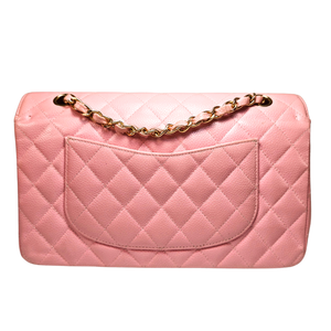 CHANEL サクラピンク キャビアスキンレザー フラップバッグ 25