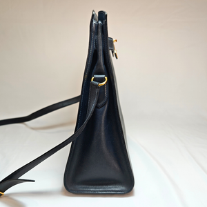 HERMES Kelly Sport MM Box Calf Black Shoulder Bag