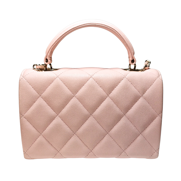 將圖片載入圖庫檢視器 CHANEL Light Pink Quilted Top 2-Way Flap Bag
