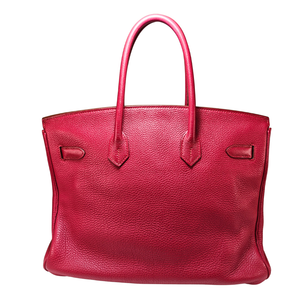 HERMES Birkin 35 Taurillon Leather Rouge Casaque Square O Stamp 2011