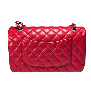 CHANEL Red Caviar Medium Classic Flap Bag