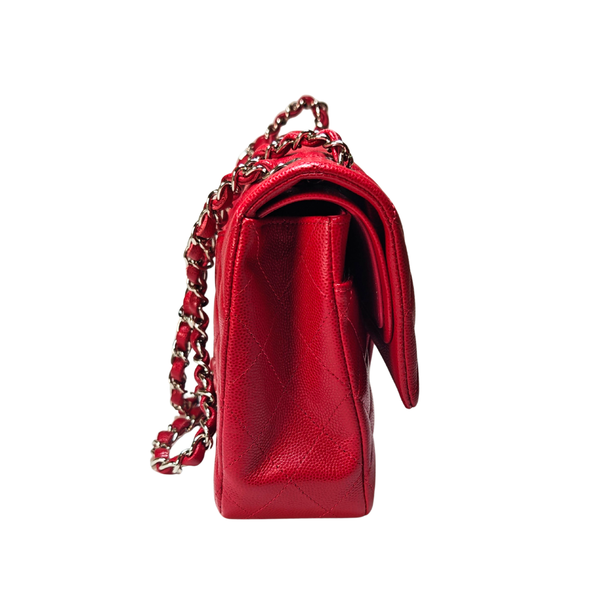 Load image into Gallery viewer, CHANEL Red Caviar Medium Classic Flap Bag
