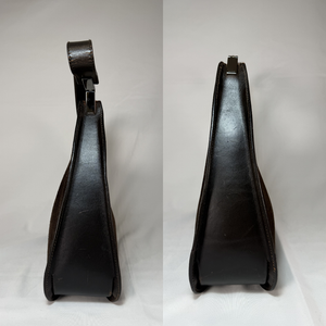 GUCCI  Brown Suede Moon  Shoulder Bag