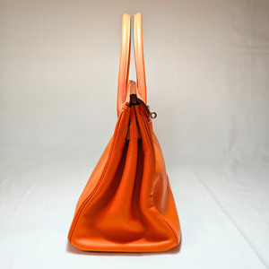 HERMES Birkin 30 Veau Gulliver Orange Square L 2008