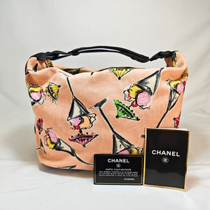 CHANEL 2003-2004 Pink Parfait Ice Cream Sundae Hobo Print Handbag