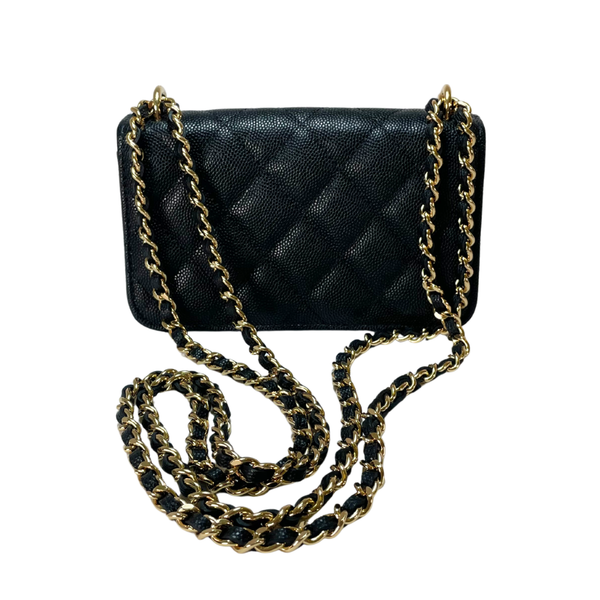 Load image into Gallery viewer, CHANEL Quilted Caviar Pocket Twins Clutch Light Gold Hardware, 2023
