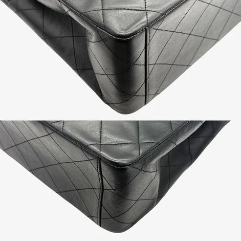 Load image into Gallery viewer, CHANEL Vintage Black Lambskin Maxi Classic Flap Bag
