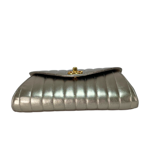 CHANEL Mademoiselle Gold  Evening Clutch Purse Gold Hardware, 1992