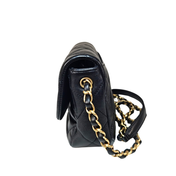 Load image into Gallery viewer, CHANEL Lambskin Matelassé Heart Lock Chain Shoulder Bag  AS3979
