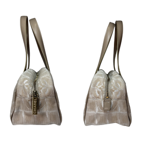 CHANEL Vintage Beige New Travel Mini Boston Bag