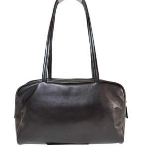 The Row Astra Leather Shoulder Bag Black