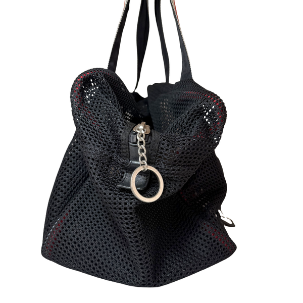 이미지를 갤러리 뷰어에 로드 , CHANEL Sport Line Vintage Black Mesh Shoulder Bag 2007
