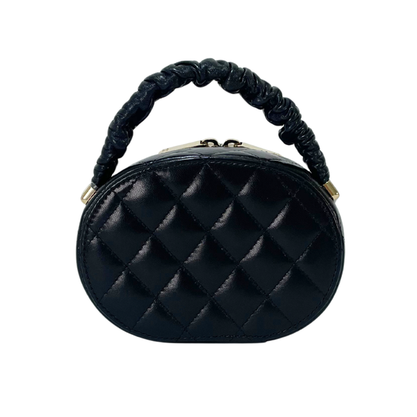 Load image into Gallery viewer, CHANEL Matelasse Bag in Black Lambskin Leather with Gold CC
