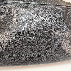 CHANEL Wood Caviar Black Hand Bag