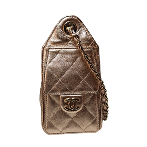 CHANEL 25 Champaign Gold CC Gold Hardware Shoulder Bag