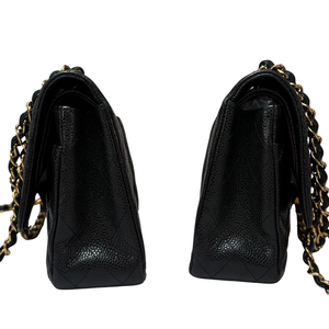 CHANEL Black Caviar Medium Classic Flap Bag 2014-2015