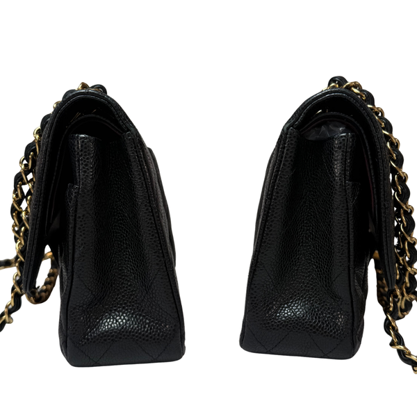Load image into Gallery viewer, CHANEL Black Caviar Medium Classic Flap Bag 2014-2015
