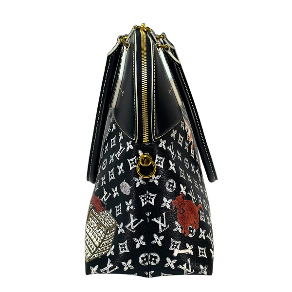 将图片加载到图库查看器，LOUIS VUITTON Limited Edition Catogram Canvas Alma Souple Bag

