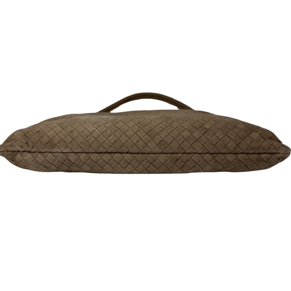이미지를 갤러리 뷰어에 로드 , BOTTEGA VENETA Vintage Suede Intrecciato Beige Shoulder Bag Hobo
